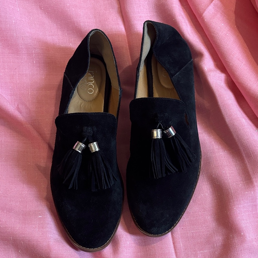 Black Suede Tassel Loafers